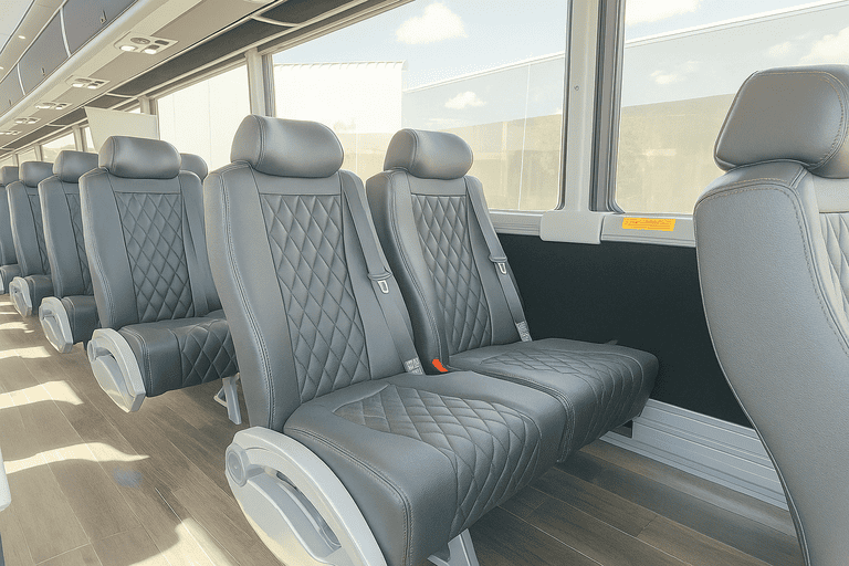 interior of Everett Shuttle Bus Rentals charter bus