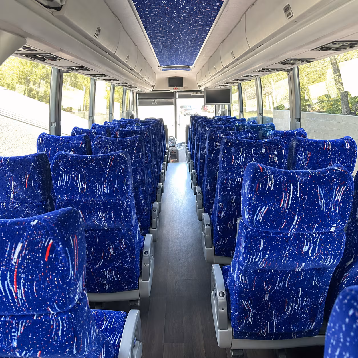 everett charter bus interior